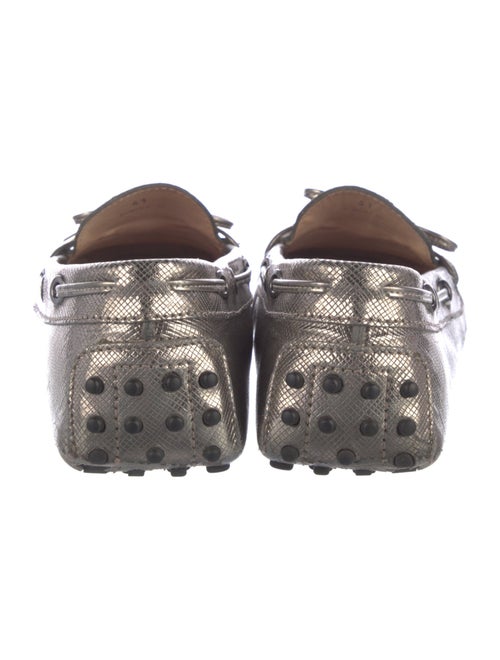 Tod's Leather Animal Print Loafers