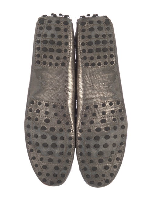Tod's Leather Animal Print Loafers