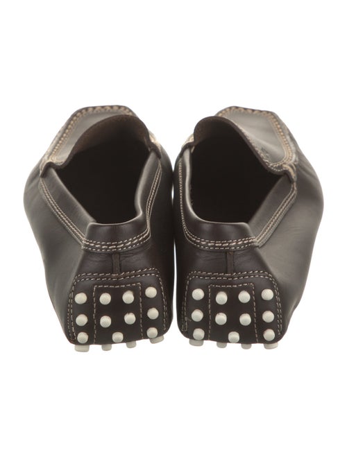 Tod's Leather Whipstitch Trim Loafers