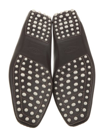 Tod's Leather Whipstitch Trim Loafers