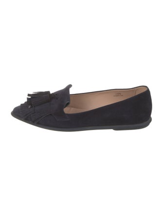 Tod's Suede Tassel Accents Loafers