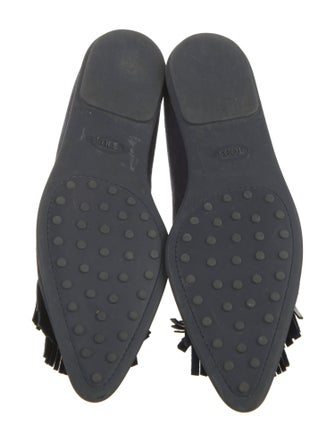Tod's Suede Tassel Accents Loafers