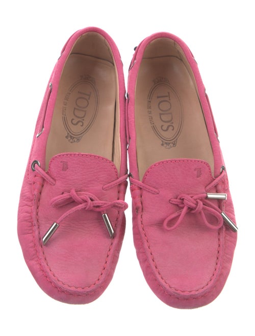 Tod's Suede Bow Accents Loafers