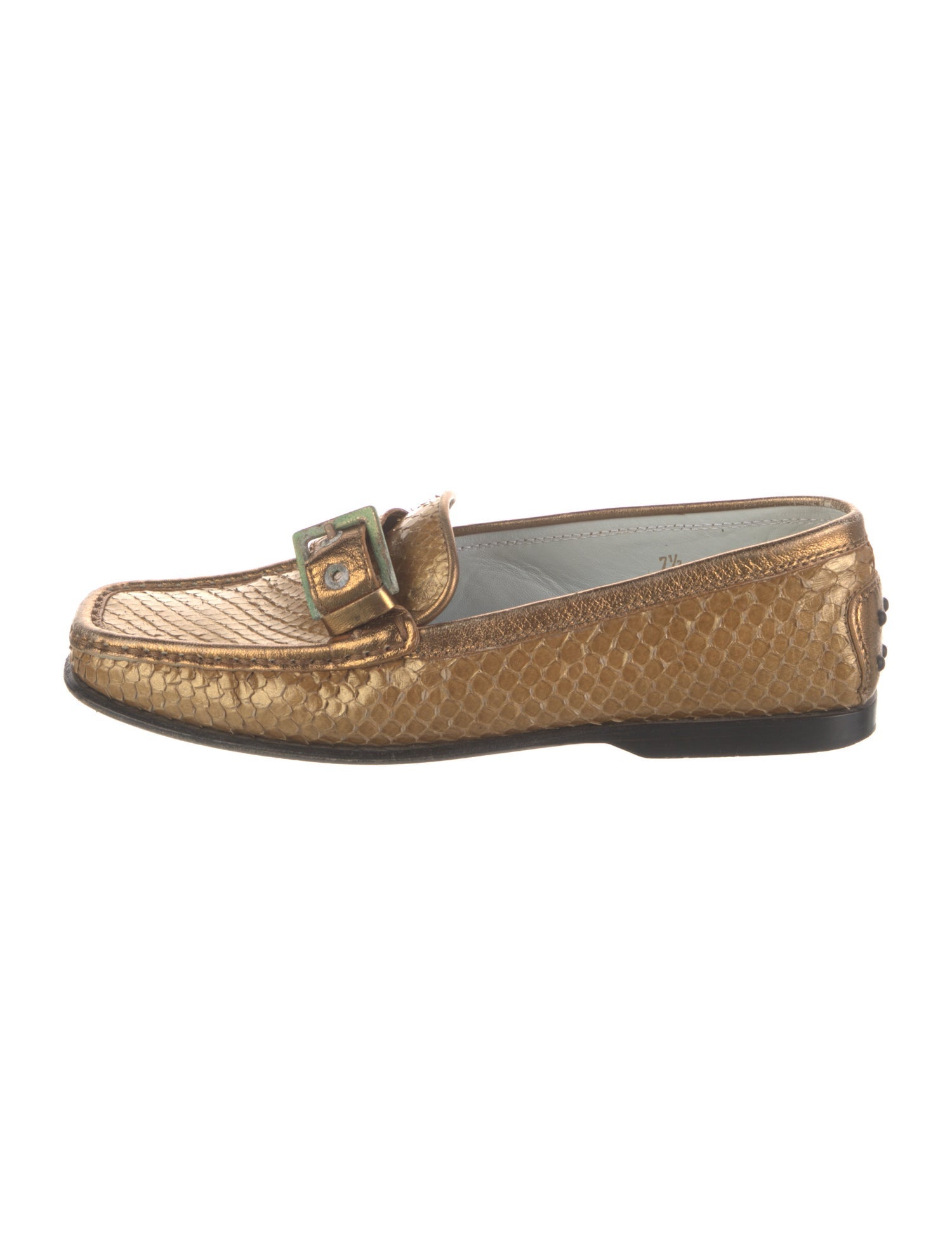 Tod's Snakeskin Animal Print Loafers
