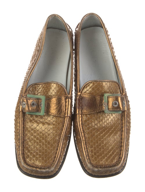 Tod's Snakeskin Animal Print Loafers