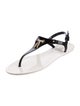 Tod's Rubber Tassel Accents T-Strap Sandals