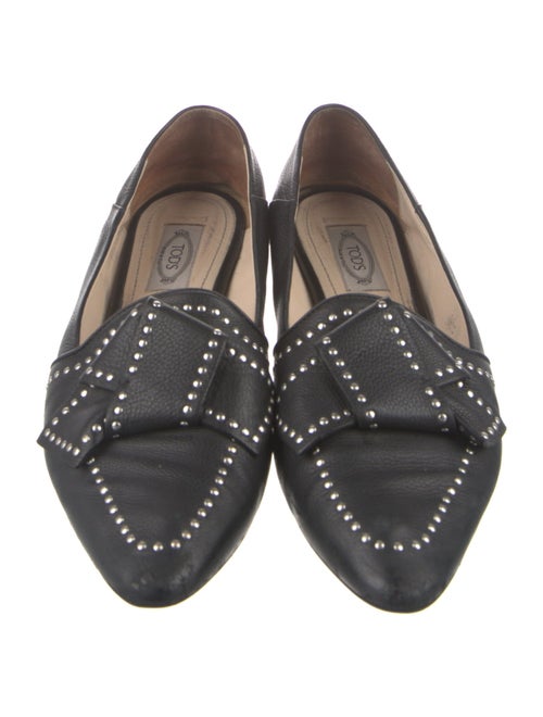 Tod's Leather Studded Accents Loafers