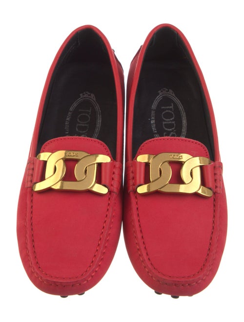 Tod's Quilted Pattern Suede Loafers