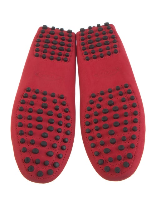 Tod's Quilted Pattern Suede Loafers