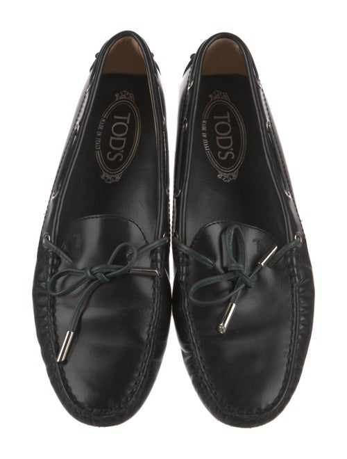 Tod's Leather Bow Accents Loafers