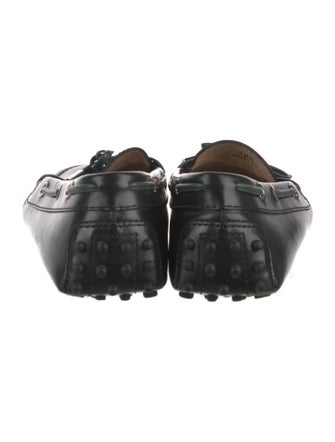 Tod's Leather Bow Accents Loafers