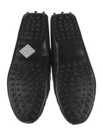 Tod's Leather Bow Accents Loafers