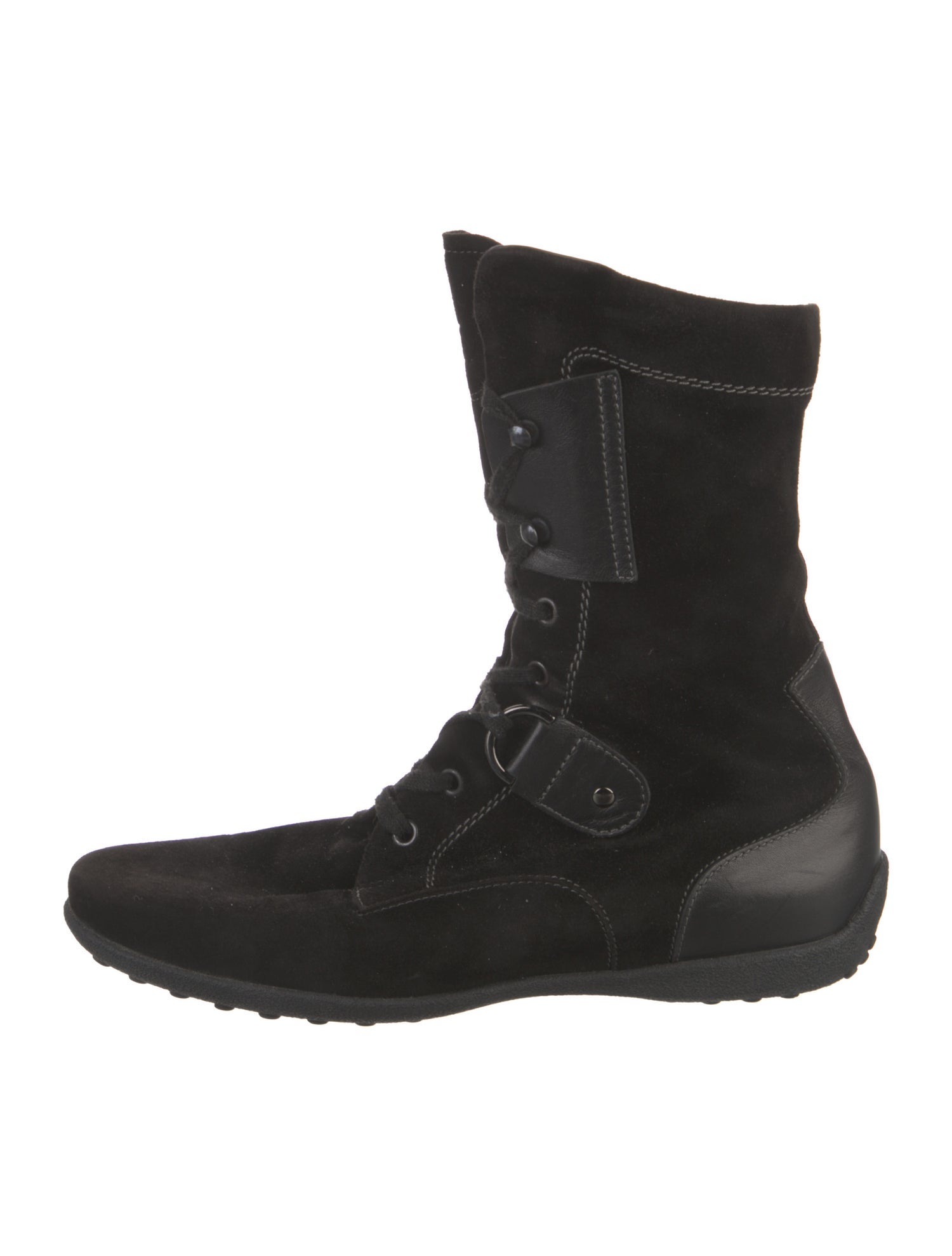 Tod's Suede Combat Boots