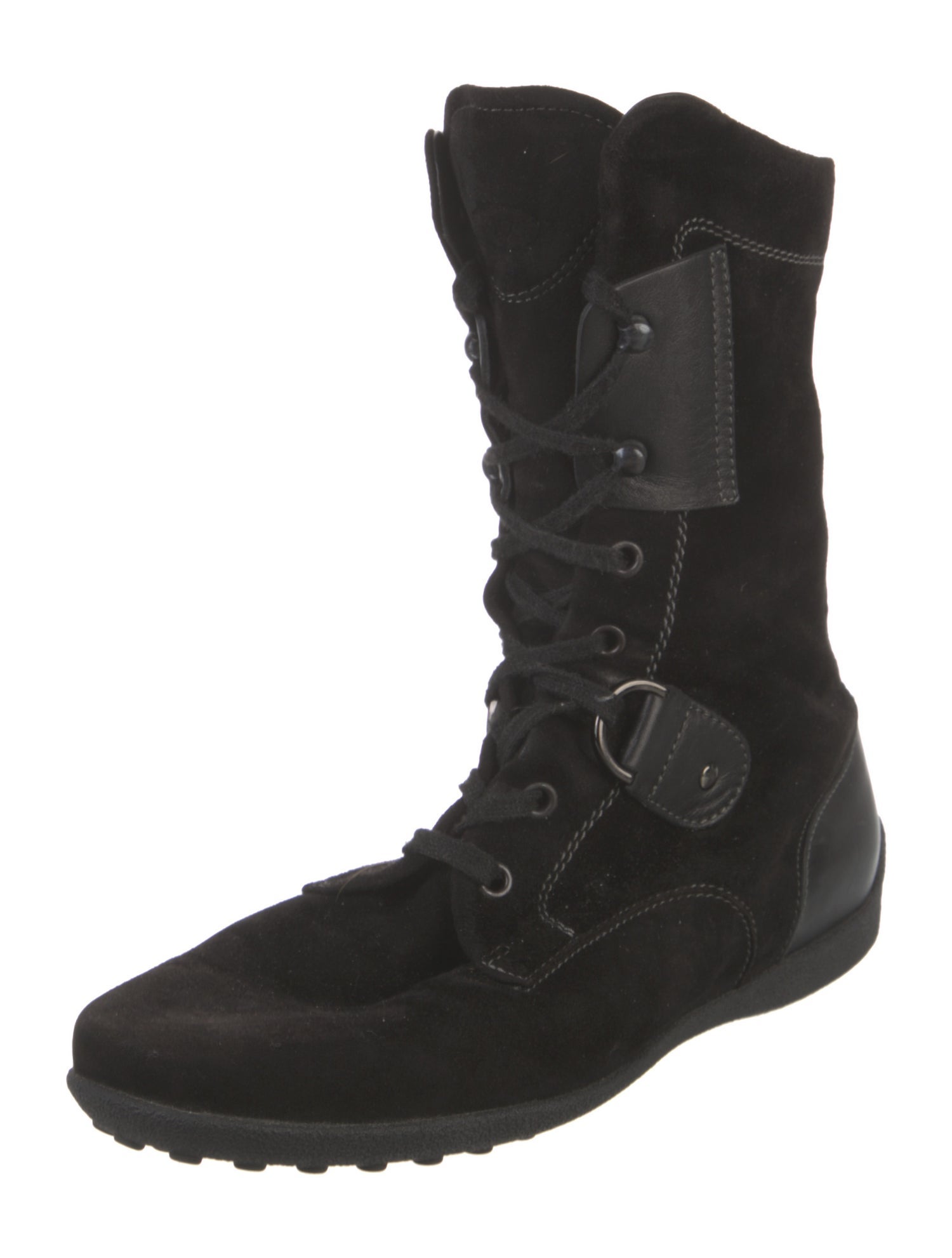 Tod's Suede Combat Boots