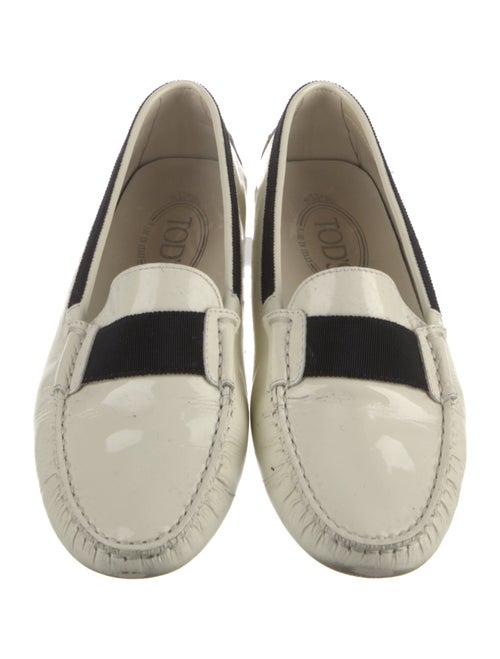 Tod's Patent Leather Colorblock Pattern Loafers