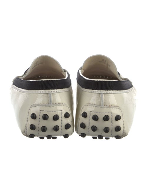 Tod's Patent Leather Colorblock Pattern Loafers