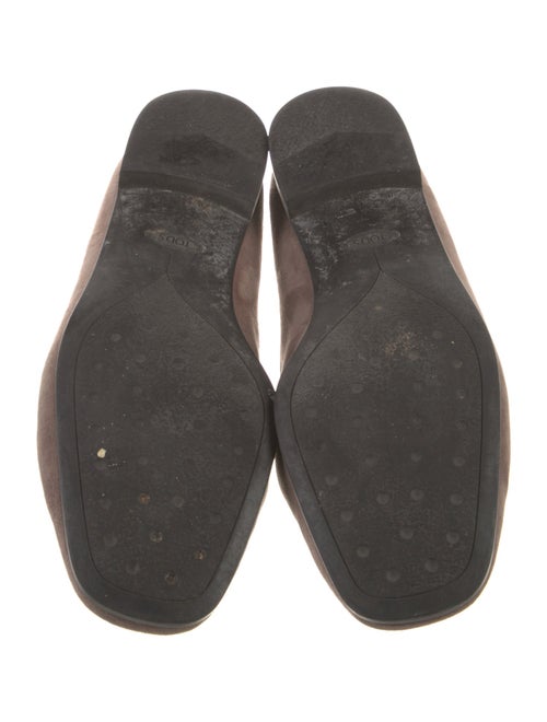 Tod's Suede Crystal Embellishments Loafers