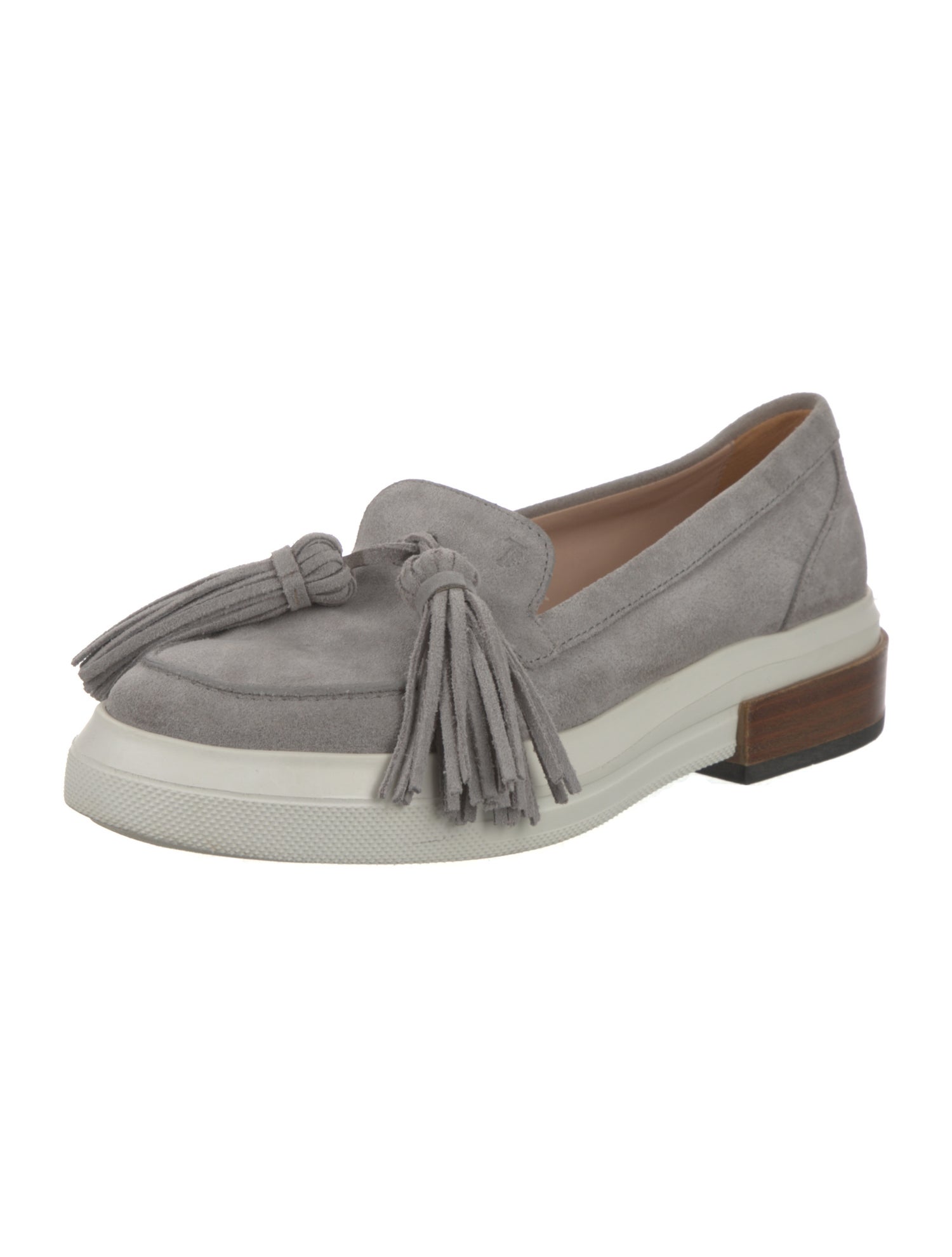 Tod's Suede Colorblock Pattern Loafers