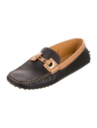 Tod's Leather Colorblock Pattern Loafers