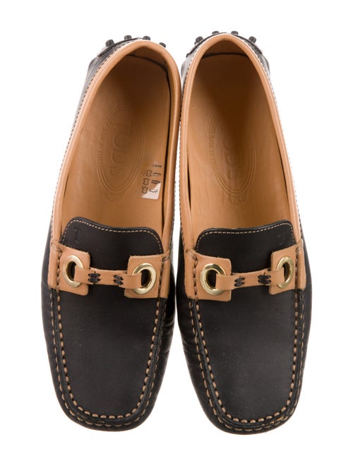 Tod's Leather Colorblock Pattern Loafers