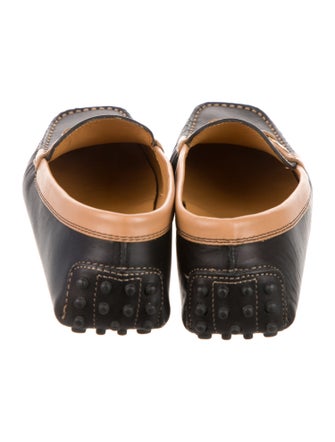 Tod's Leather Colorblock Pattern Loafers