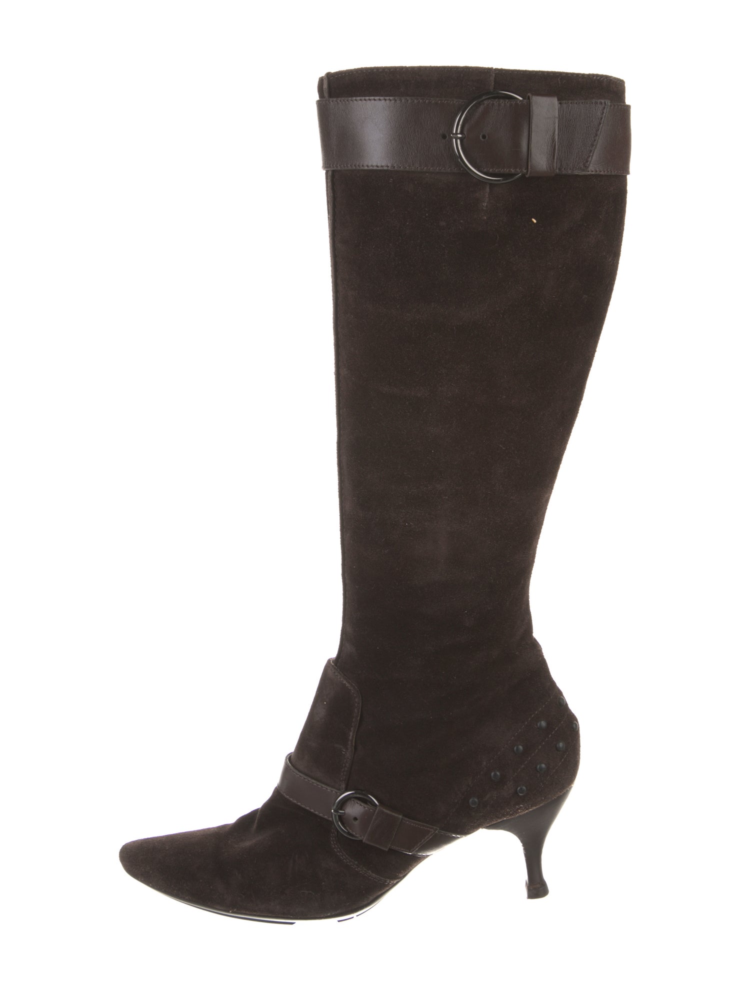 Tod's Suede Studded Accents Boots