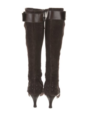 Tod's Suede Studded Accents Boots