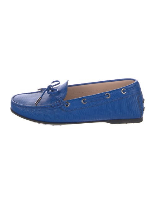 Tod's Leather Bow Accents Moccasins