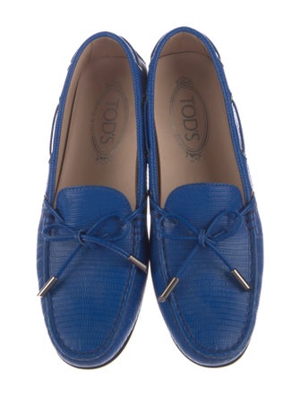 Tod's Leather Bow Accents Moccasins