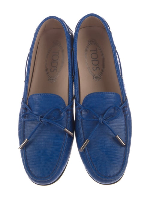 Tod's Leather Bow Accents Moccasins