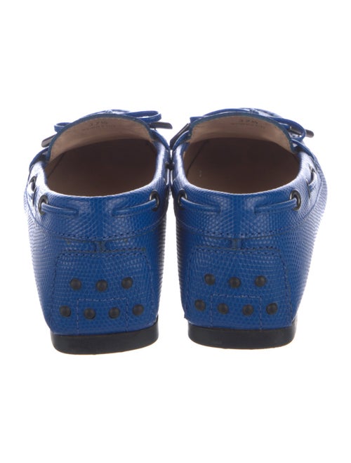 Tod's Leather Bow Accents Moccasins