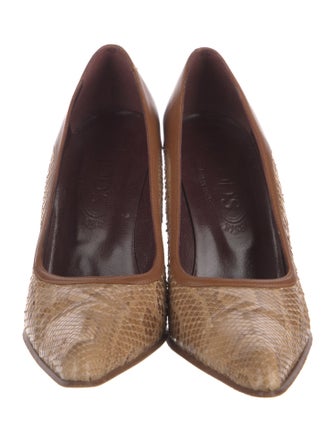 Tod's Snakeskin Animal Print Pumps