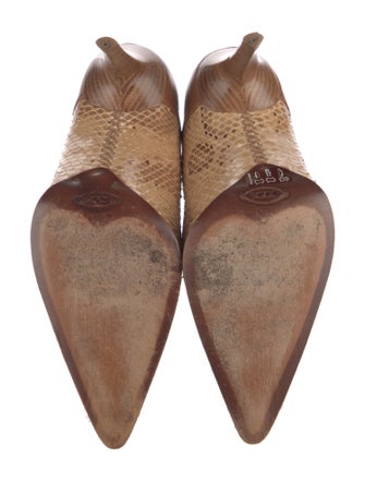 Tod's Snakeskin Animal Print Pumps