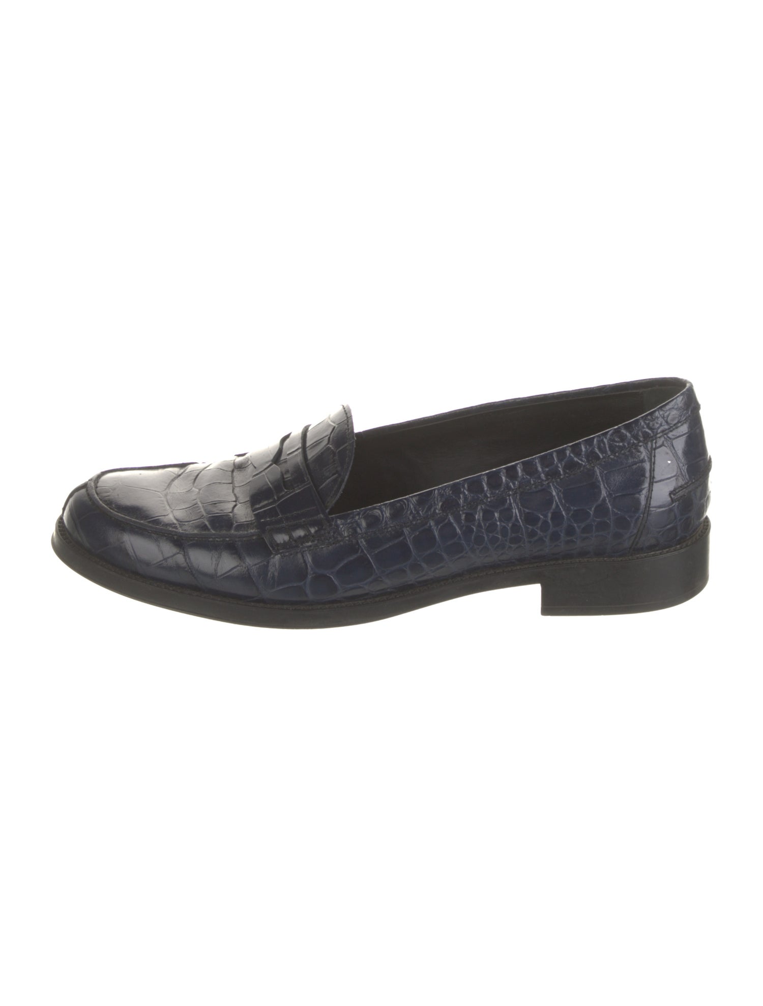 Tod's Crocodile Lasercut Accents Loafers