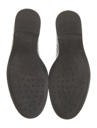 Tod's Crocodile Lasercut Accents Loafers