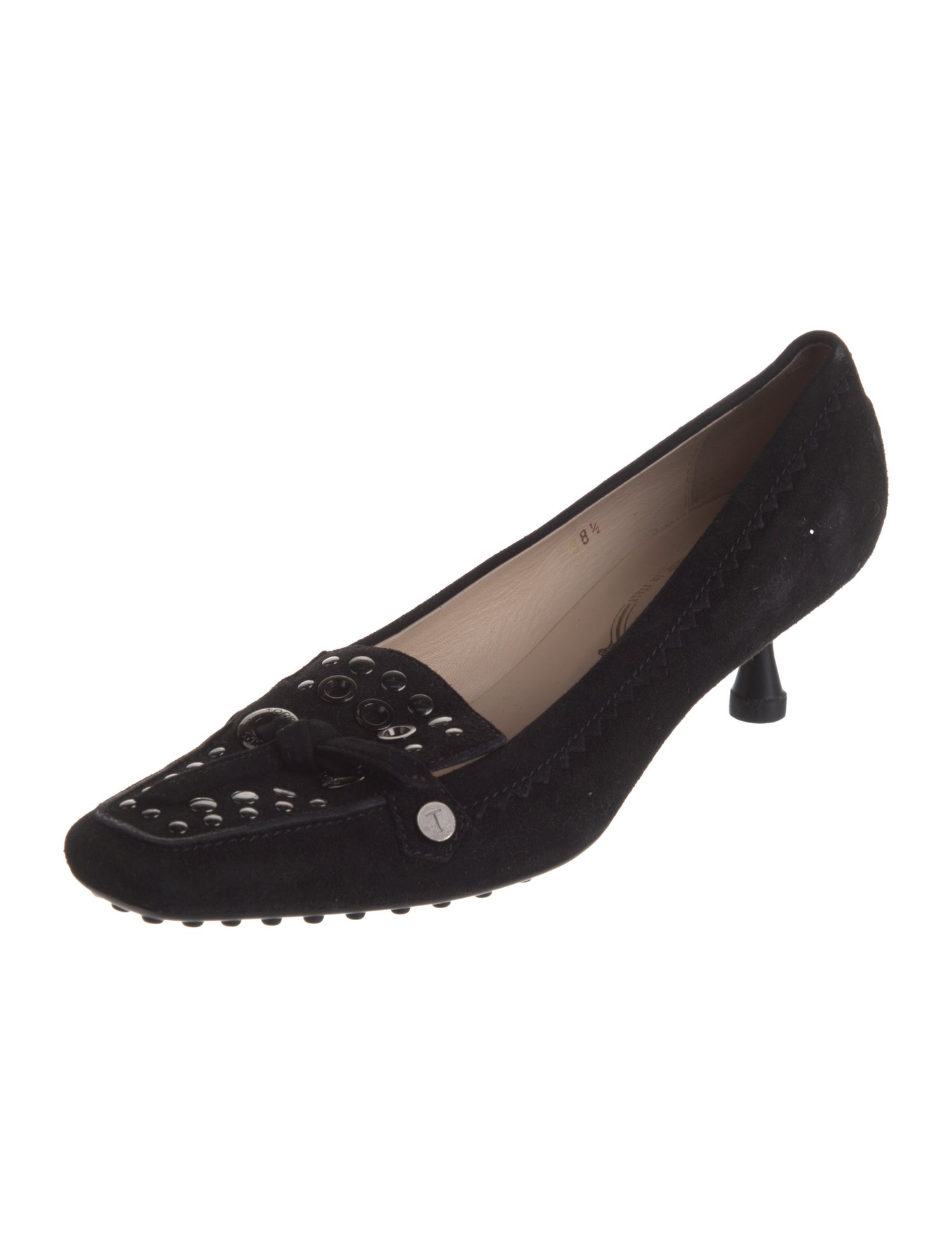 Tod's Suede Studded Accents Pumps