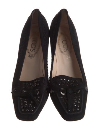 Tod's Suede Studded Accents Pumps
