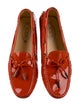 Tod's Patent Leather Bow Accents Loafers