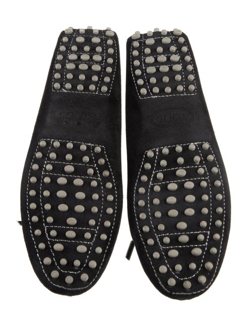 Tod's Suede Bow Accents Loafers