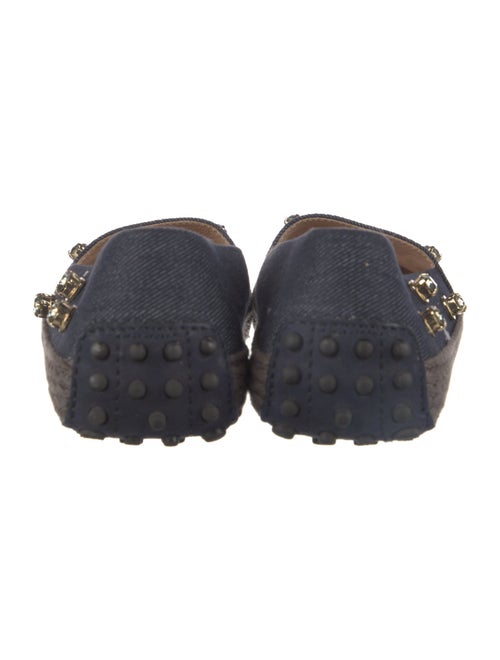 Tod's Denim Studded Accents Loafers