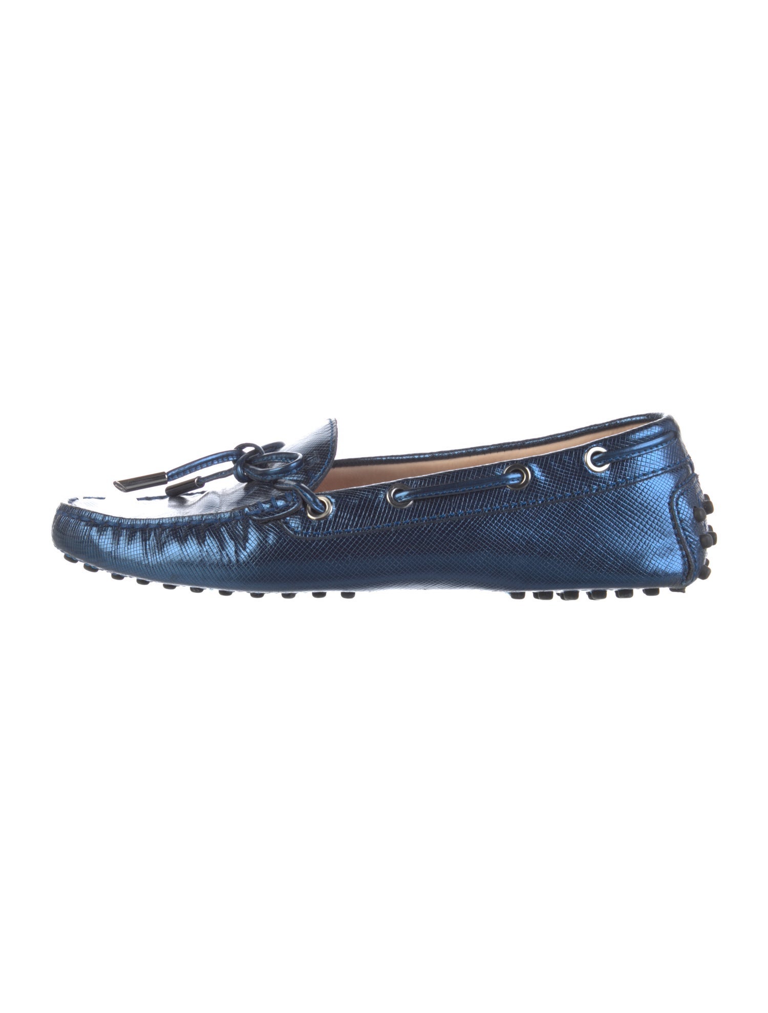 Tod's Leather Bow Accents Loafers