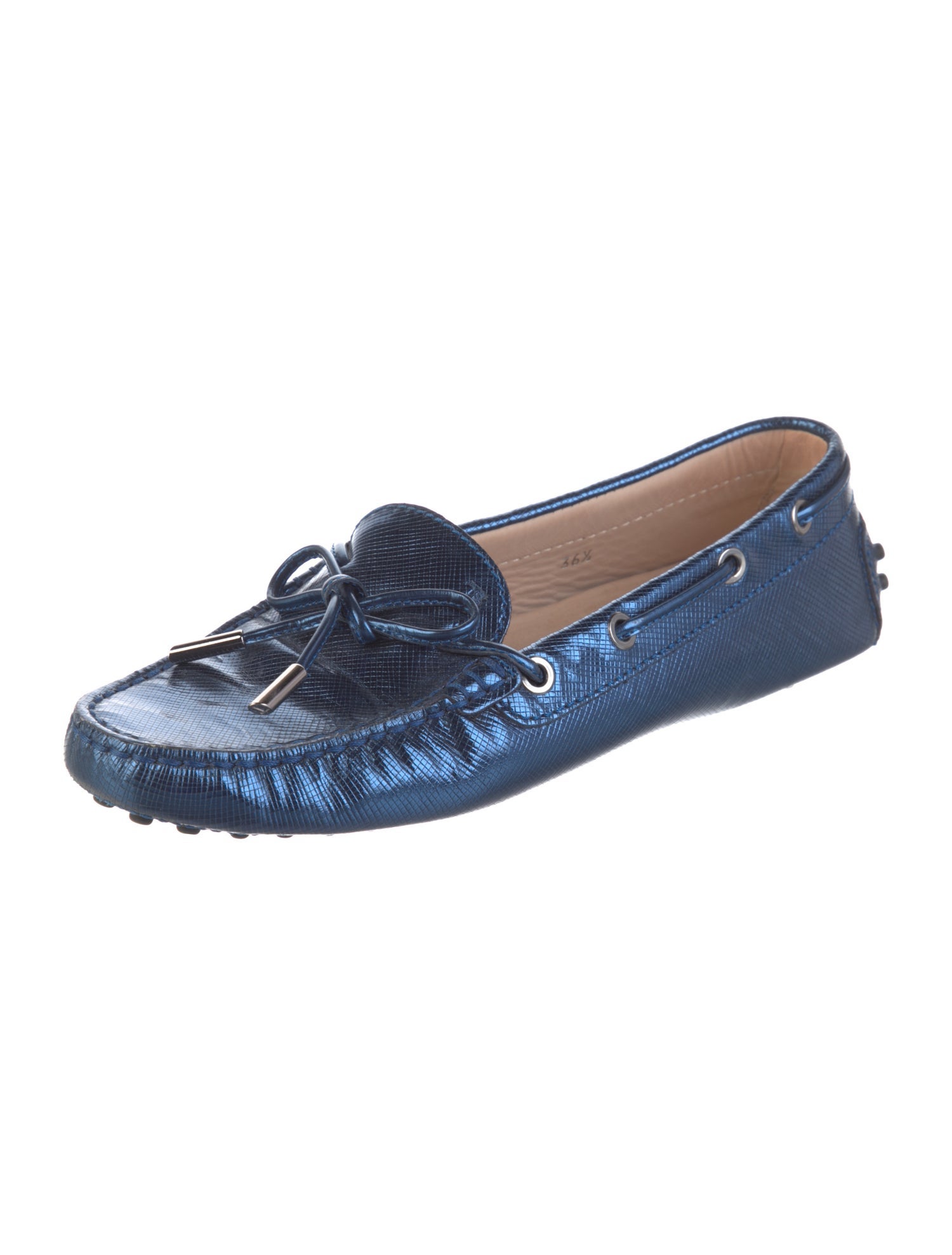 Tod's Leather Bow Accents Loafers