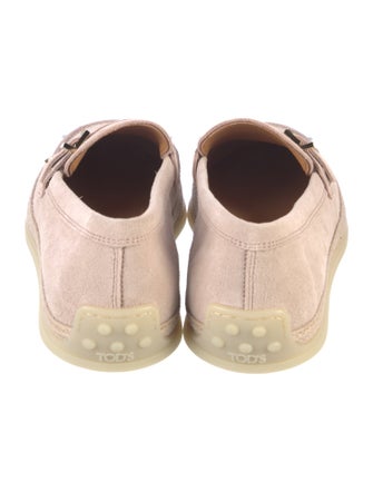 Tod's Suede Leather Trim Embellishment Loafers
