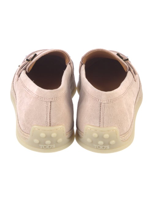 Tod's Suede Leather Trim Embellishment Loafers