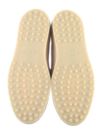 Tod's Suede Leather Trim Embellishment Loafers