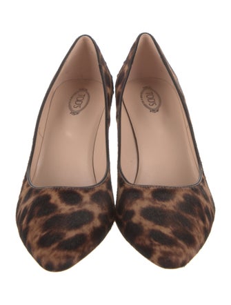 Tod's Ponyhair Animal Print Pumps