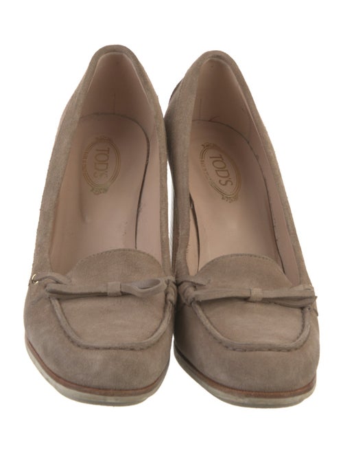 Tod's Suede Bow Accents Pumps