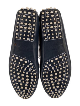 Tod's Leather Colorblock Pattern Moccasins