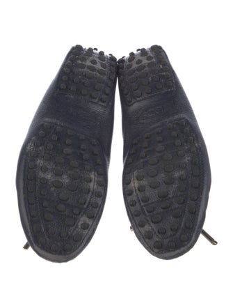 Tod's Leather Bow Accents Loafers