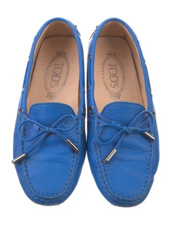 Tod's Leather Bow Accents Loafers